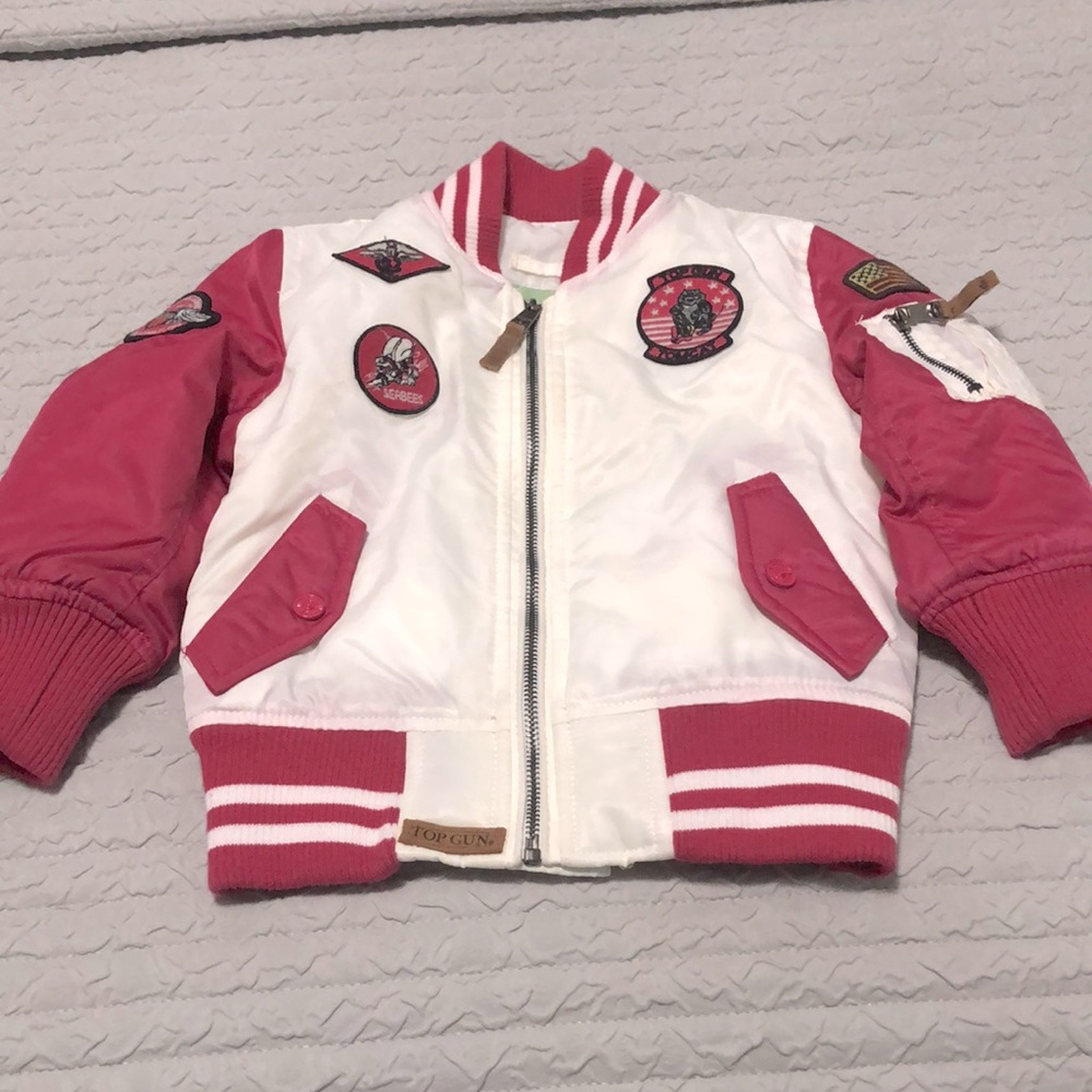 Jacket white and pink Top Gun girl 4T, I accept offers